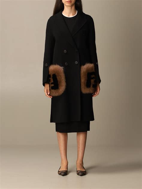 fendi women coat|fendi fur jacket women's.